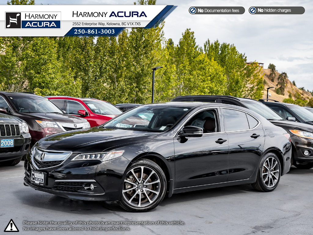 Pre Owned 2015 Acura Tlx Front Wheel Drive 4 Door Car Elite Bc Vehicle Low Km Sunroof Backup Camera Navigation System Leather Interior